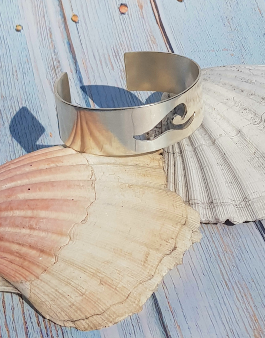 Wave Silver Cuff Bracelet